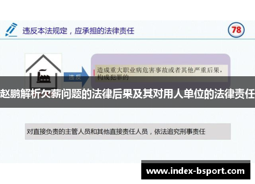 赵鹏解析欠薪问题的法律后果及其对用人单位的法律责任